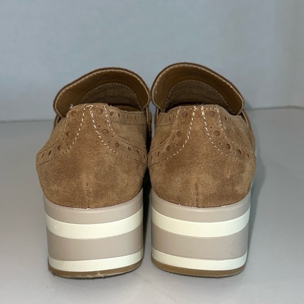 Dolce Vita Tan Suede Platform Penny Loafers - Picture 8 of 13